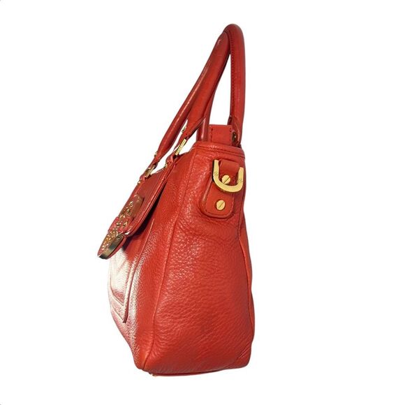 Tory Burch Red Amanda Leather Shoulder or Hand Bag w Gold Metal detail - Picture 11 of 11
